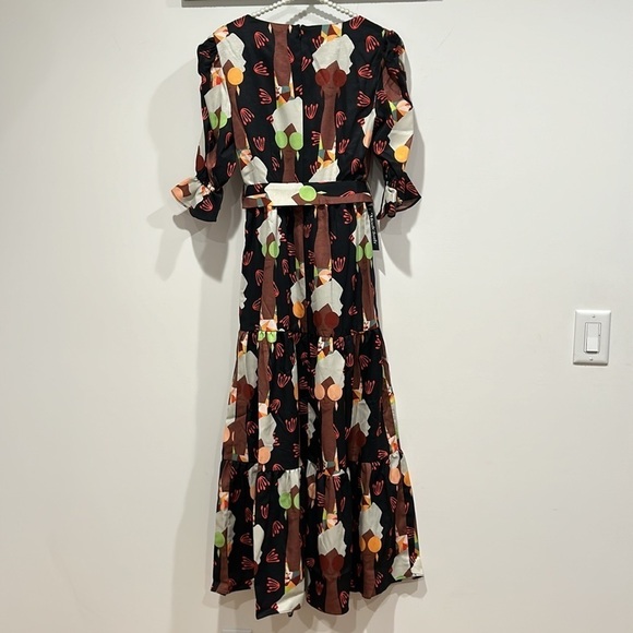 Hutch Anthropologie Maxi Midi Let’s Go Boho Dress Size 0 ModCloth Belted - Picture 8 of 11